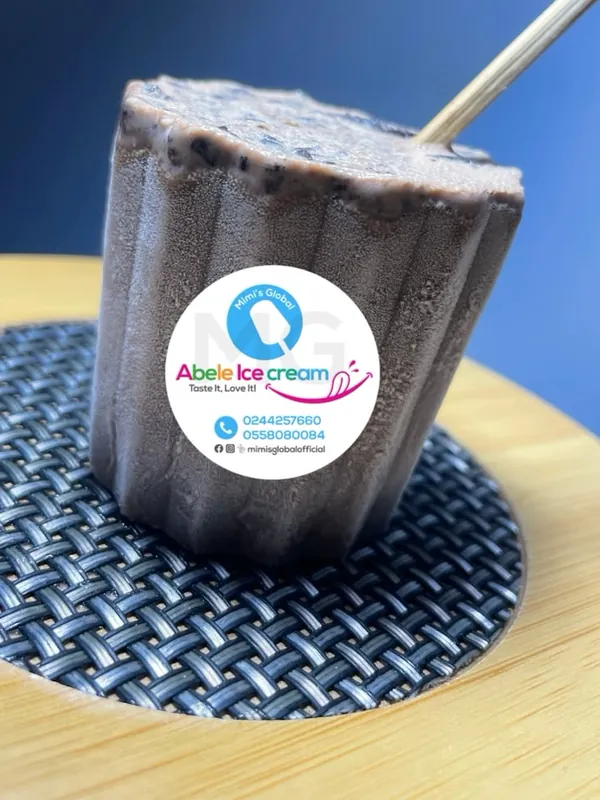 Oreo Chocolate Abele ice pop with the Mimi's Global sticker